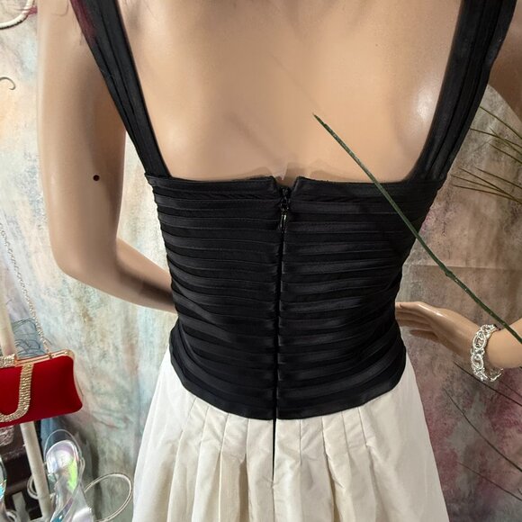 ๐BCBGMaxAzria Contrasting Black & White Mini Cocktail - Party Dress - Picture 8 of 16